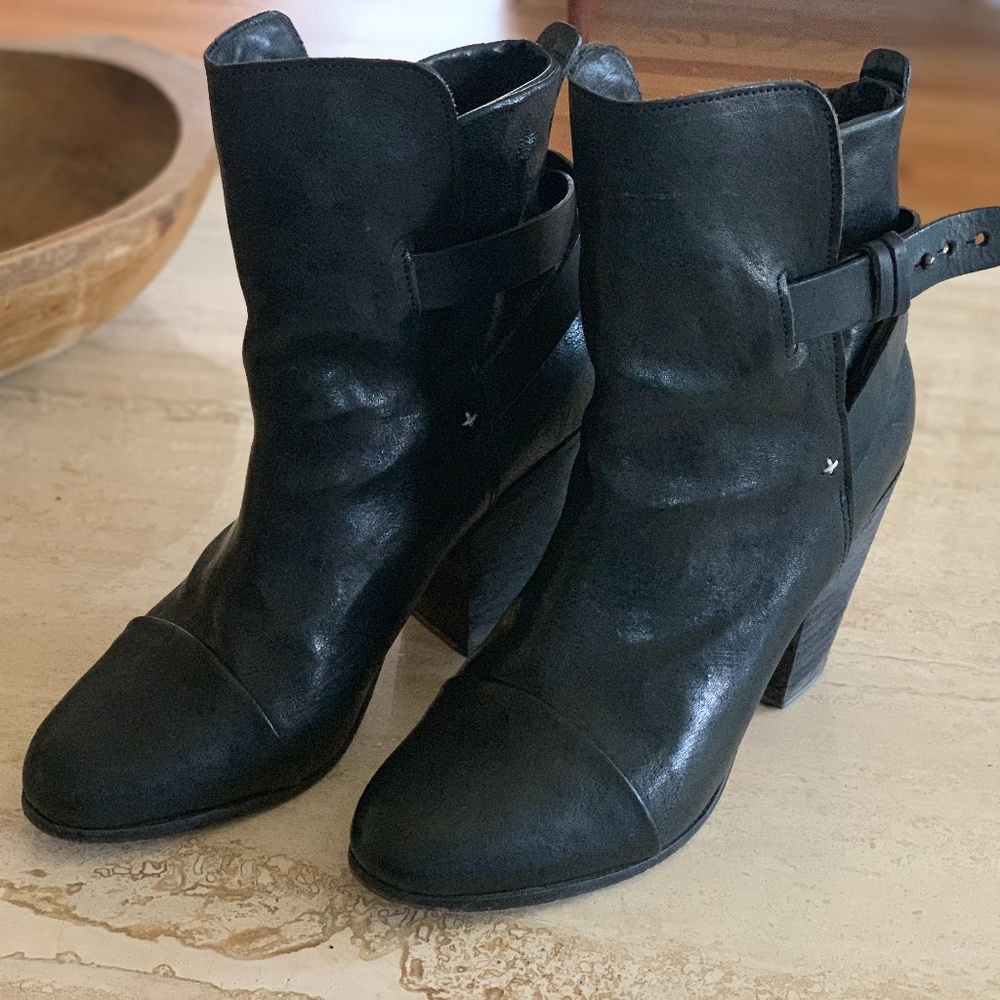 Rag & Bone Kinsey Black Leather Boot - Size 40